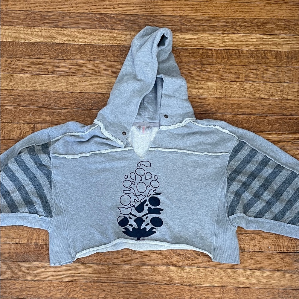 Free people Sweatshirt with Striped Sleeves